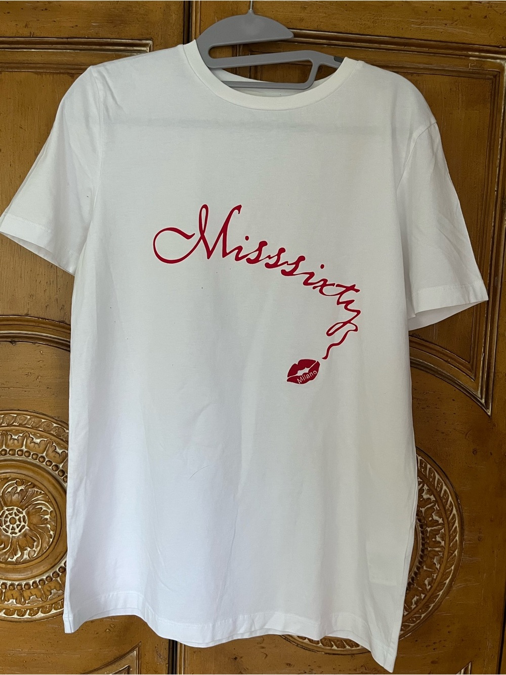 Miss Sixty White Tee with Red Script